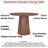 Koi 42"  Round Dining Table in Handmade Ambre Brown Mango Wood with Pedestal Base