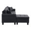 L Shape Sectional Sofa Set With 1 Ottoman, Modern 4 Seat Sofa With Cup Holder And Left Or Right Hand Chaise, Modern Sofa