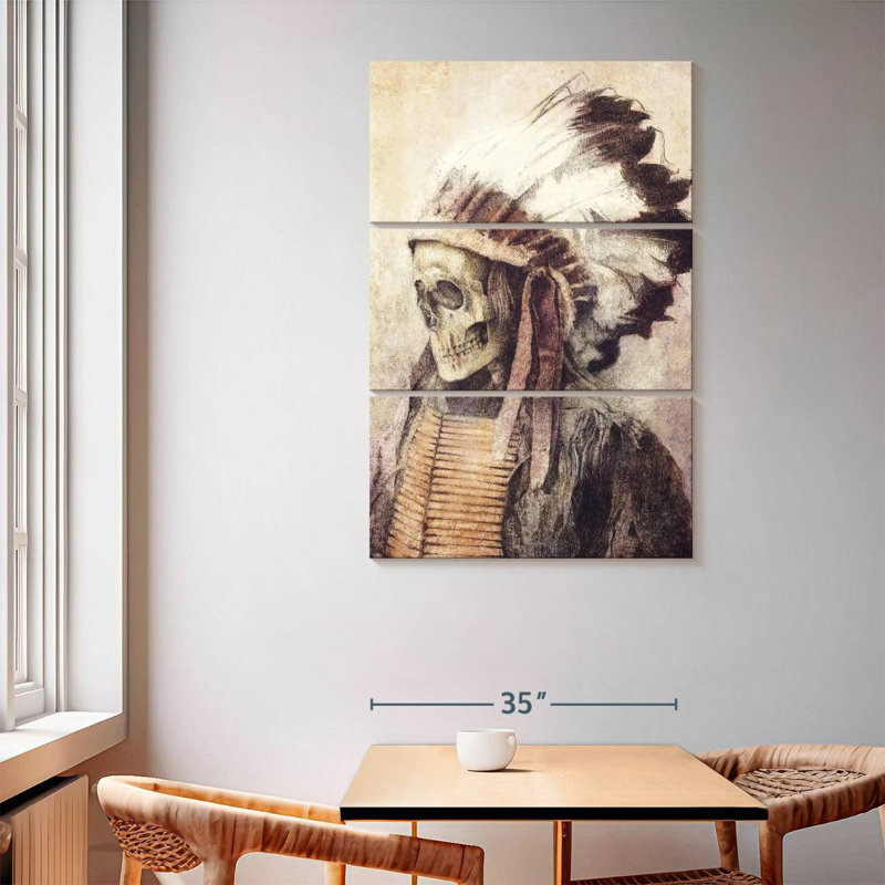 Lelar Chief Skull, 65" H x 42" W