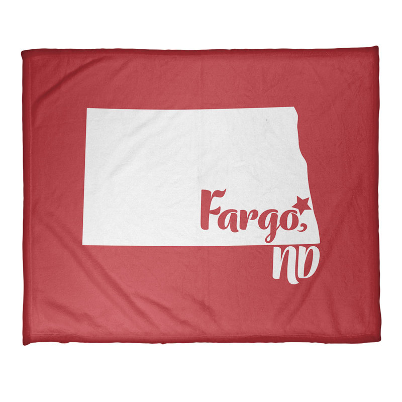Jeté north dakota polaire, l 32,5 po x L 42,5 po, Rouge