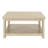 Hanara Square Coffee Table with 2-Tier Storage Shelf & Wooden Frame