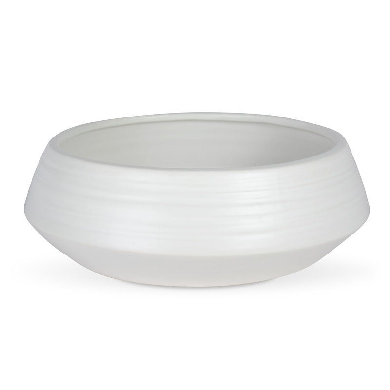 Pot à fleurs Wimbish, Blanc, H 6 po x l 17 po x P 17 po