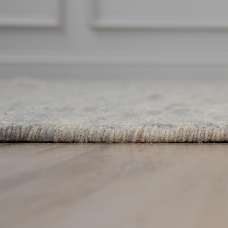 Tapis 100% laine tissé à la main, Rectangle 7 pi 9 po x 9 pi 9 po