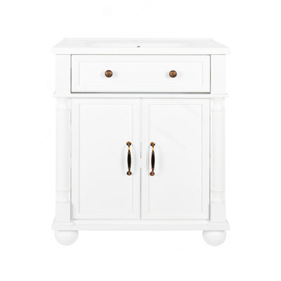 27.8" Bathroom Cabinet, Only Cabinet, White