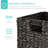 Hyacinth Storage Baskets, 5 Multipurpose Collapsible Organizers w/ Inserts-1962364033-1962364032