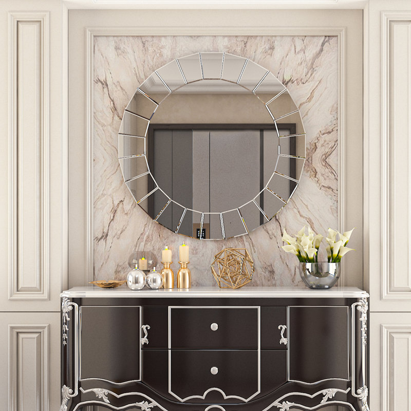 Kyrstin Round Wall Mounted Accent Mirror