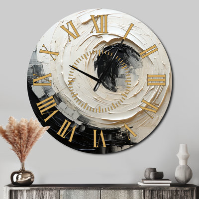 Horloge murale à spirale abstraite