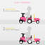 HOMCOM Ride On Tractor Toddler Walker with Horn for 1-3 Years Old Pink