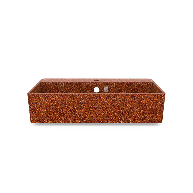 Cube60 23.62'' L Bathroom Sink, Clay