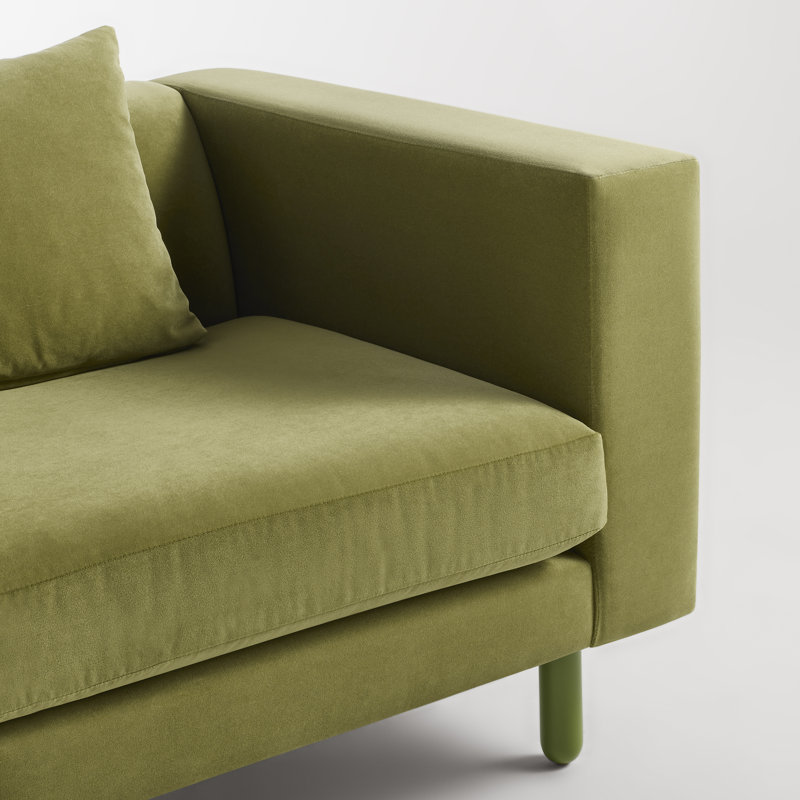 Mono Armchair, Bella Loden Performance Velvet, Grasshopper