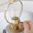 Modern Cement & Metal Table Lamp with Drum Shade