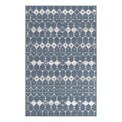 Tapis bleu marine intérieur / extérieur Southwestern