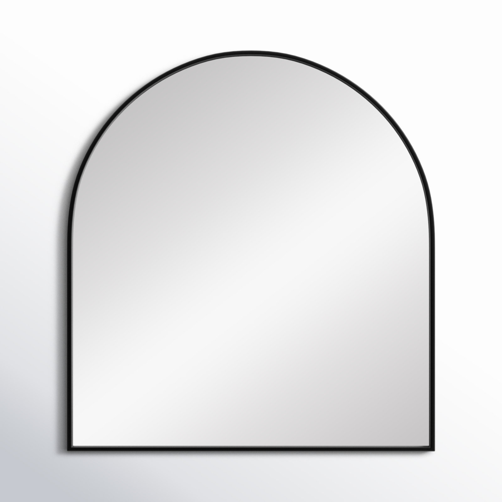Sabine Metal Arch Wall Mirror, Black, 36" x 33"