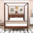 Wood Canopy Platform Bed Frame-1850324631