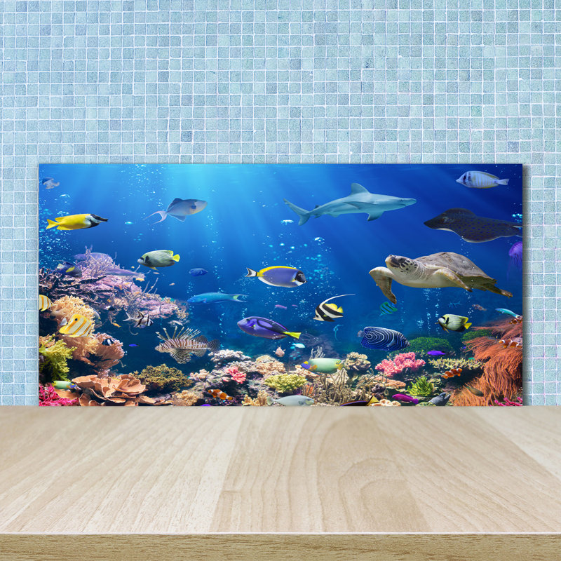 50cm W x 100cm L Glass Peel and Stick Panel