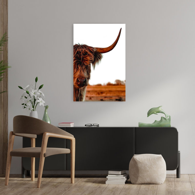 Art contemporain Portrait de vache contemporaine, H 36 po x l 24 po