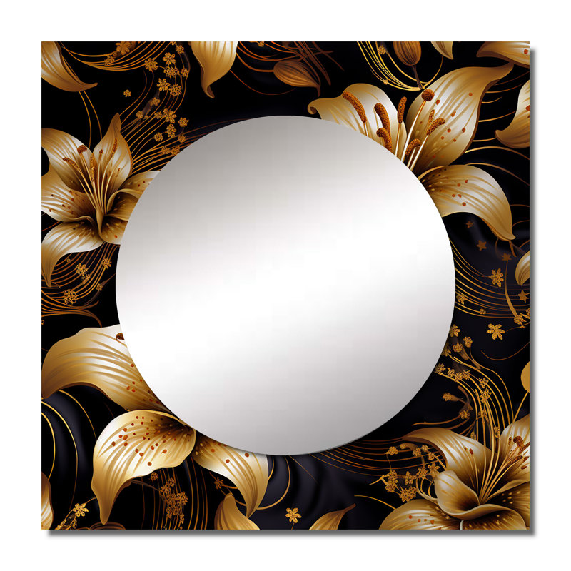 Peniel - Miroir carré Lily pour décoration murale, 36 po x 36 po