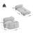 Gray Latina Indoor Foldable Bean Bag Chair, 2 - In 1 For Work And Relax, Faux Fur Cover, Shredded Foam Fill Lounge Gray, Guest Bedroom, Soft Fur, Cylindrical Lumbar Support