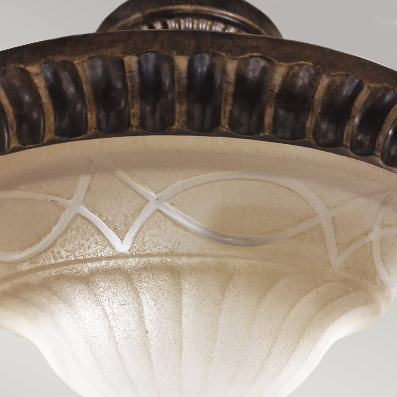 Pritzker Glass Semi Flush Mount