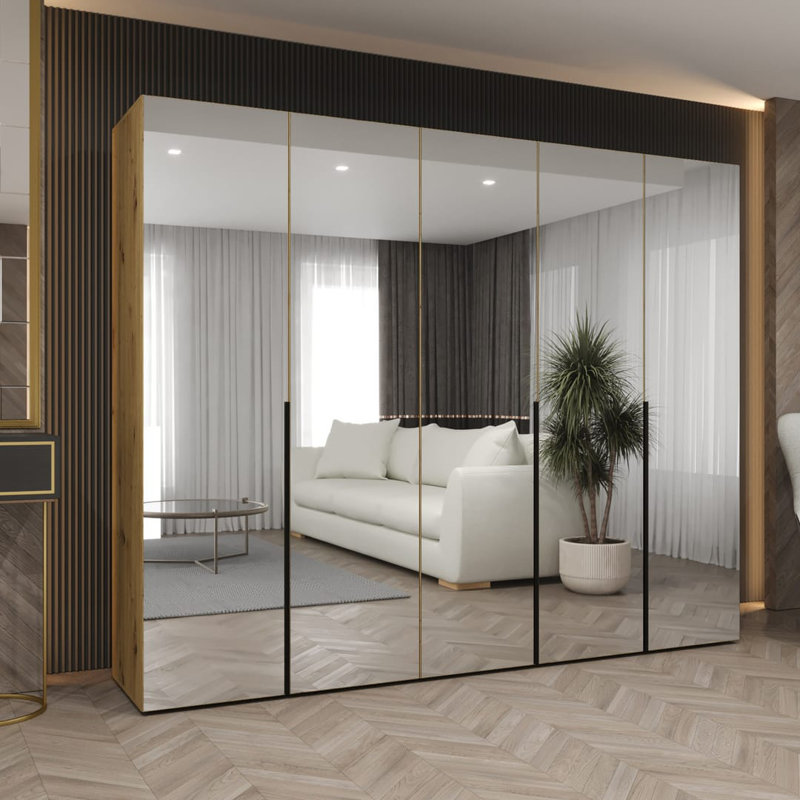 Bogins 4 Door Manufactured Wood Wardrobe, Oak Artisan
