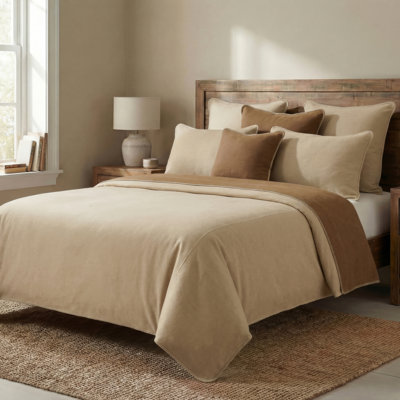 Couvre-lit Wooded River Solid Crème - Lit simple - 170 x 220 cm