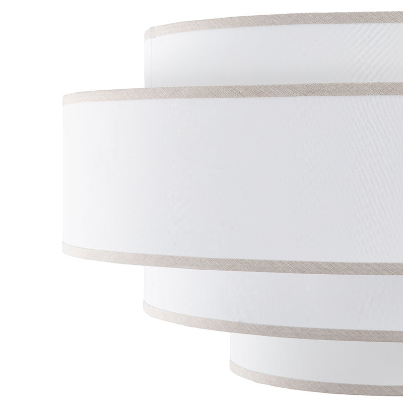 Aasim 30" 7-Light Dimmable Tiered Drum Chandelier, Brushed Nickel