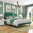 Jerrine Velvet Upholstered Platform Bed-705425397-705425399