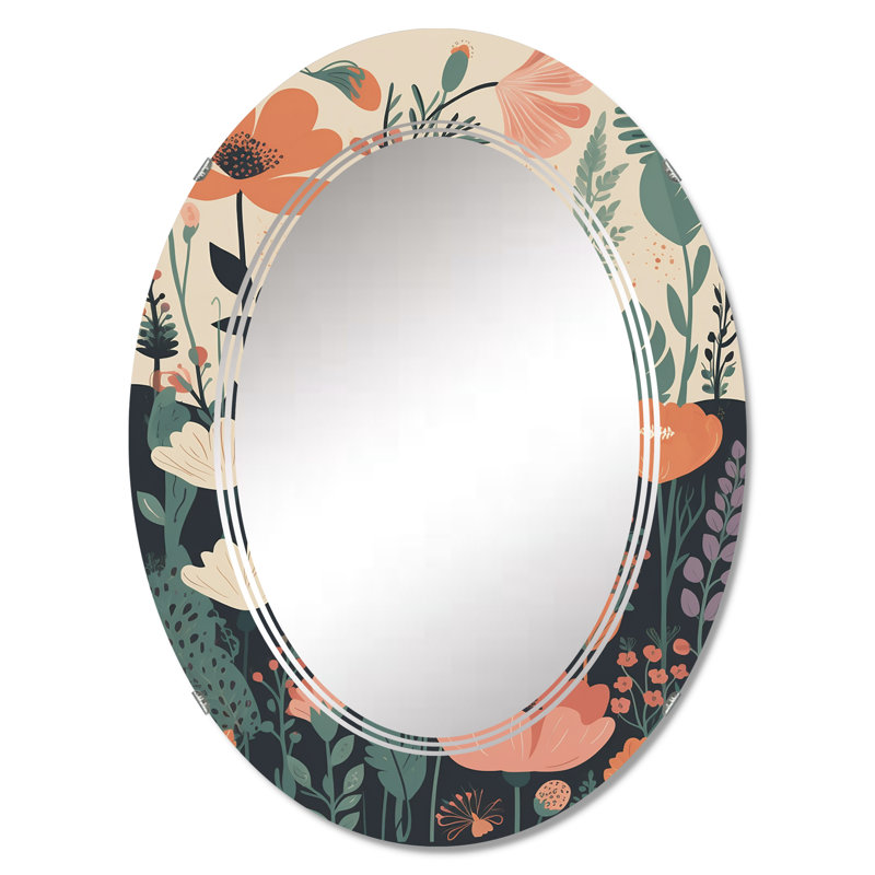 Margiela - Miroir mural moderne ovale, 30 po x 20 po