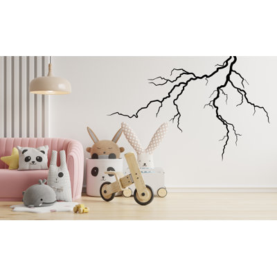 Thunder Bolt Wall Mural Decals Decor, Lightning Strike Wall Decal, Lightning Bolt Wall Decal Sticker, Nature Storm Wall Vinyl Decal 301LU