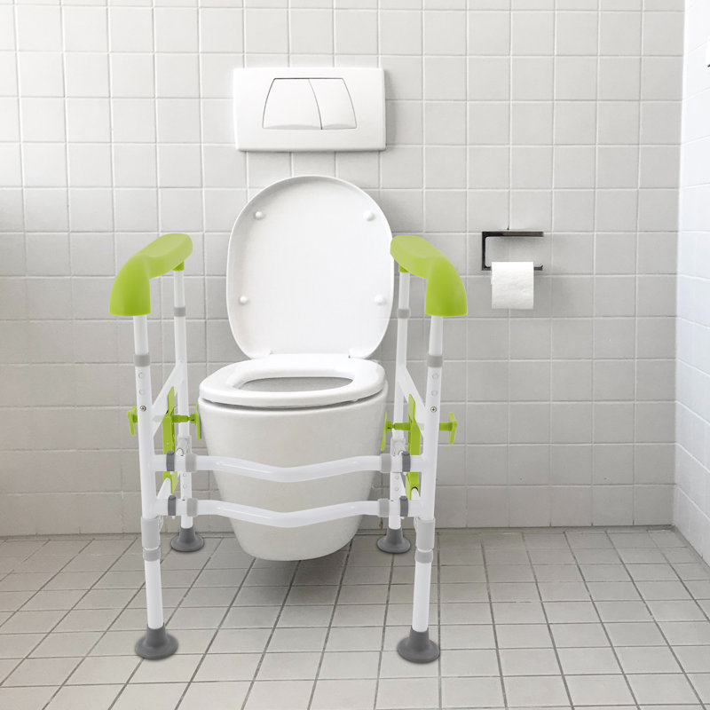 Cadre de sécurité réglable pour toilette (vert)