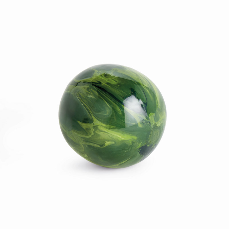 Orbe en fer peint à la main Orvis, H 4 po x l 4 po x P 4 po, Vert