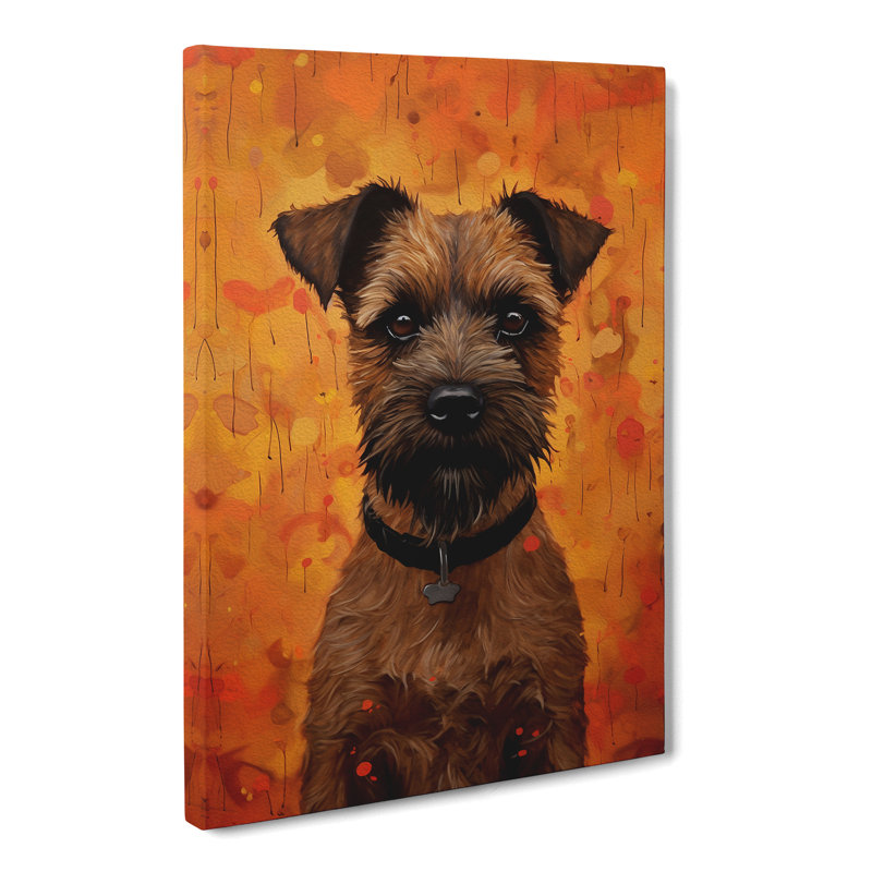 Border Terrier Dadaism - Wrapped Canvas, 76cm H x 50cm W x 3cm D