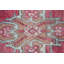 Tapis turc rétro Oushak - petit plancher de laine antique rouge vif pour salle de bain