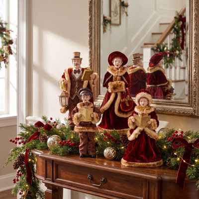 13-16" Velvet Caroler Family
