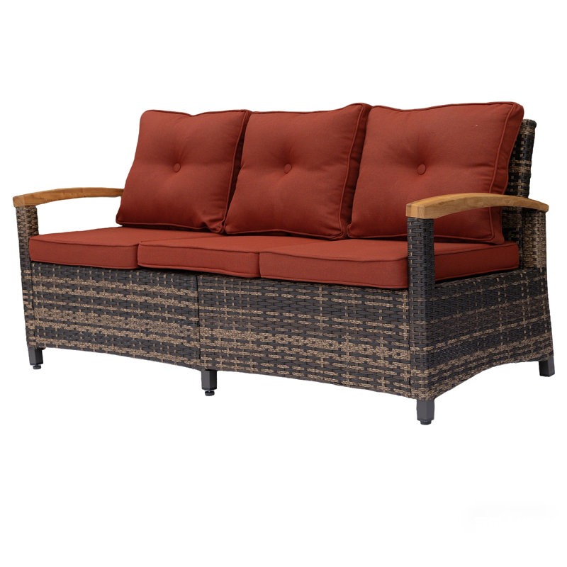 3-Person Sofa Seating Group with Cushions