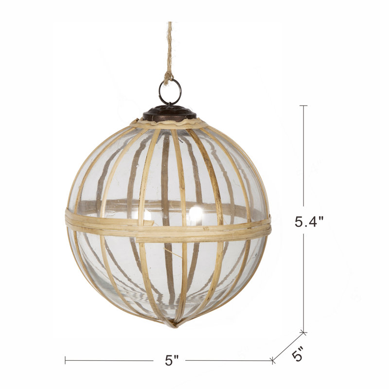 Ornement suspendu de Noël D5 ", boules de Noël suspendues décoratives pour décorations de fêtes, lot de 2
