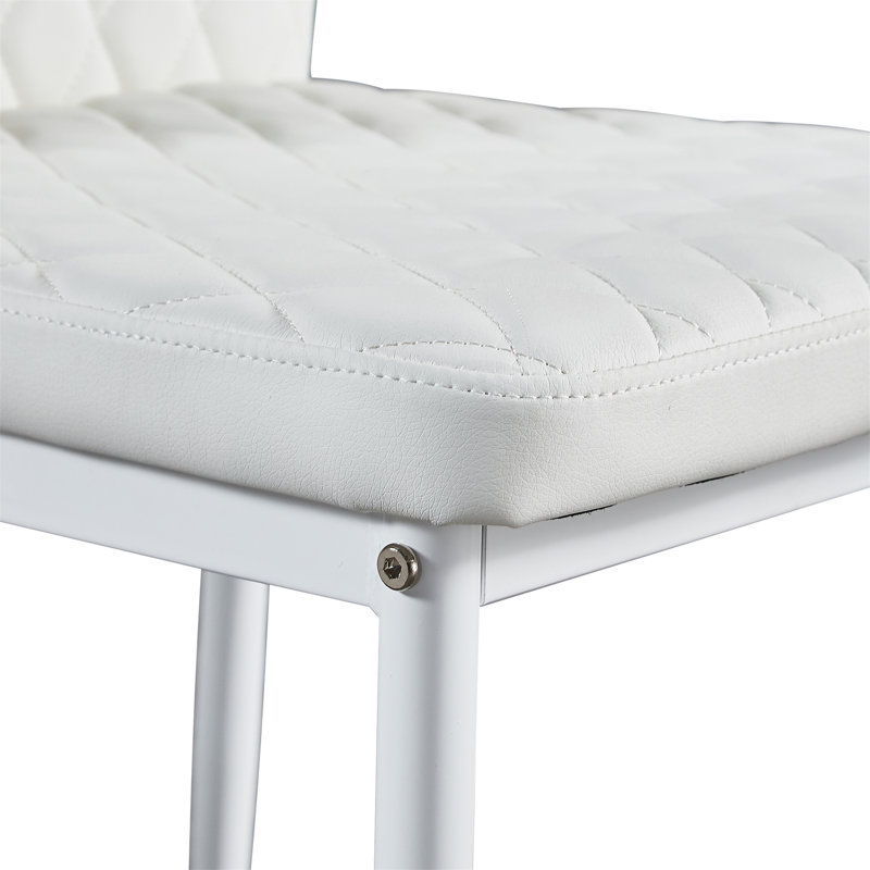 Chaise d'appoint rembourrée Alcaraz, Blanc