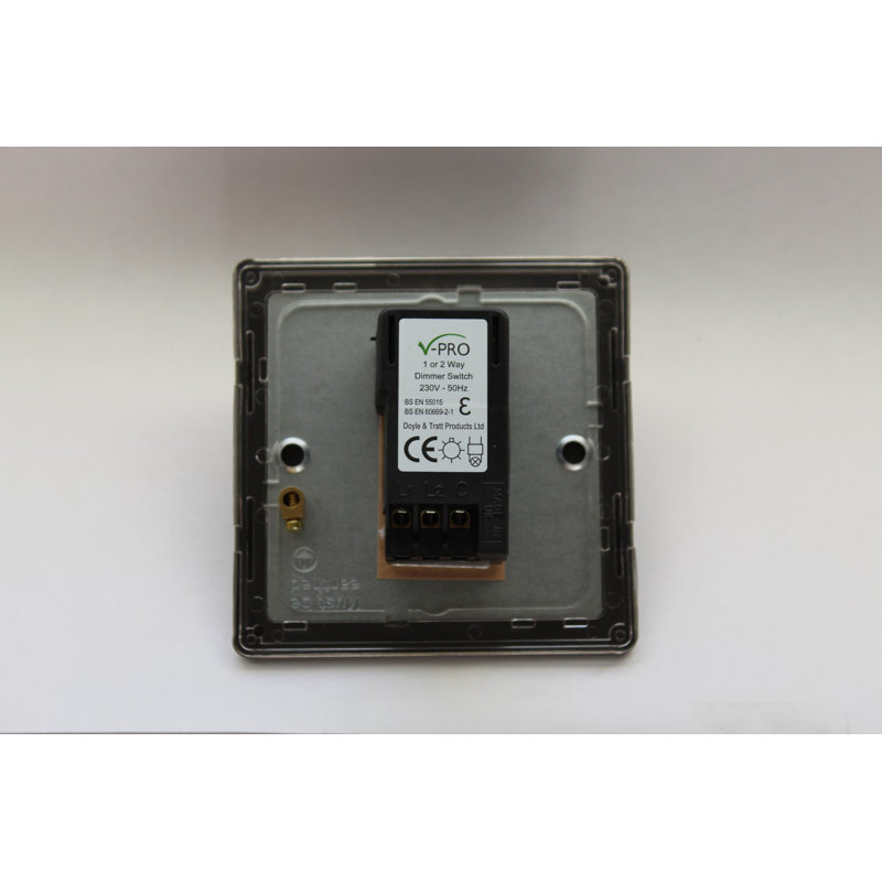 Wall Mounted Dimmer, Brushed Steel