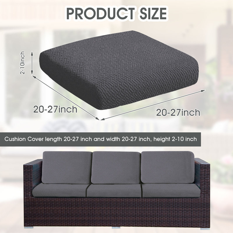 Housse pour coussin en tissu, Tissu gris foncé