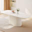 Ensemble de table et de chaises ovales surdimensionnées de 221 cm (87 po), pour 6 personnes, idéal pour la salle à manger et la cuisine.-1198997672-1198997671
