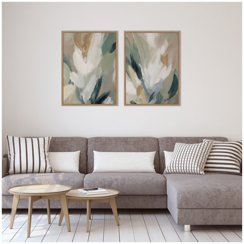 "Plant Form No. 1 & No. 2", ensemble de 2 toiles encadrées par Amy Lighthall, H 24 po x l 18 po