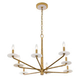 Judi 8-Light Chandelier in Distressed Gold by Breegan Jane