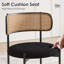 Ensemble de chaises de salle à manger rembourrées modernes avec chaises en rotin et chaises de cuisine-112679550-112679544