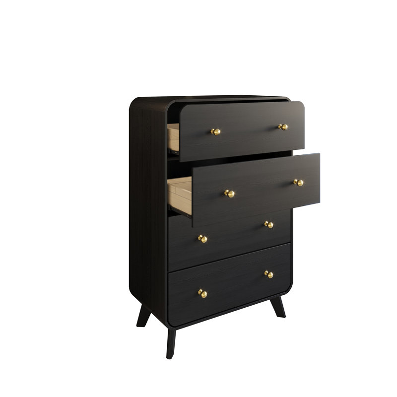 4 Drawers Chest, Black