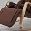 Fauteuils inclinables avec massage et amp; Pression d'air, chaise berçante à 5 angles, coussin en coton | Noyer brun
