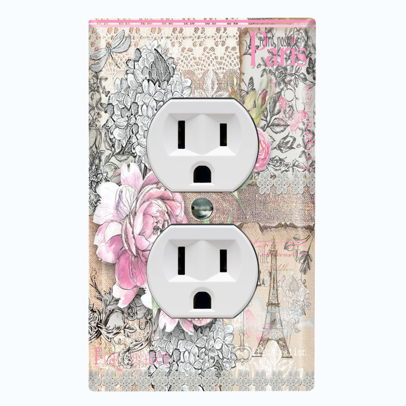 Patterned 1 - Gang Toggle Light Switch Standard Wall Plate