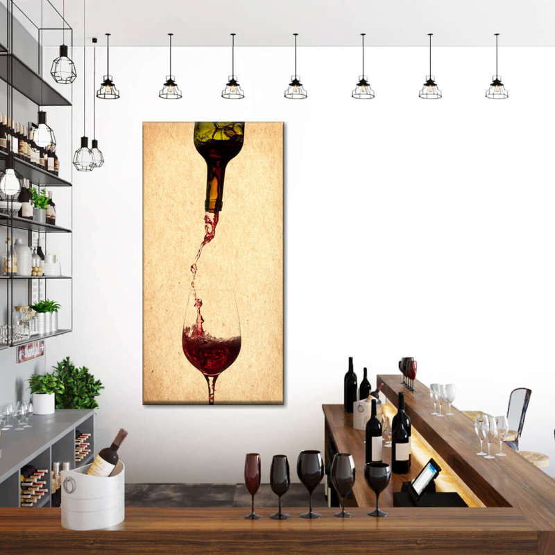Pouring Wine Canvas Print, 30" H x 15" W x 1.25" D