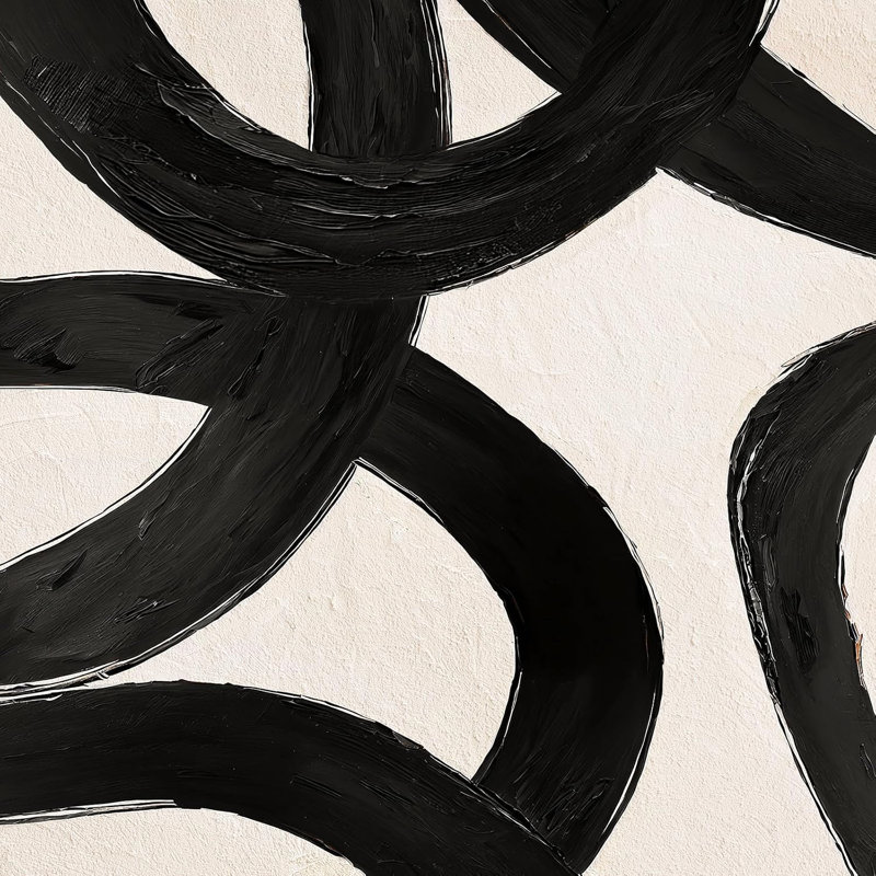 Neutre rythme noir et brun minimaliste abstrait ensemble d'art mural