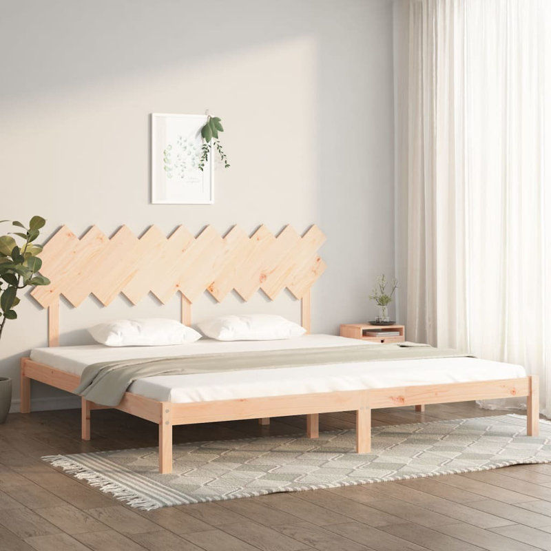 Bed Frame Solid Wood, natural, European Kingsize (160 x 200cm)