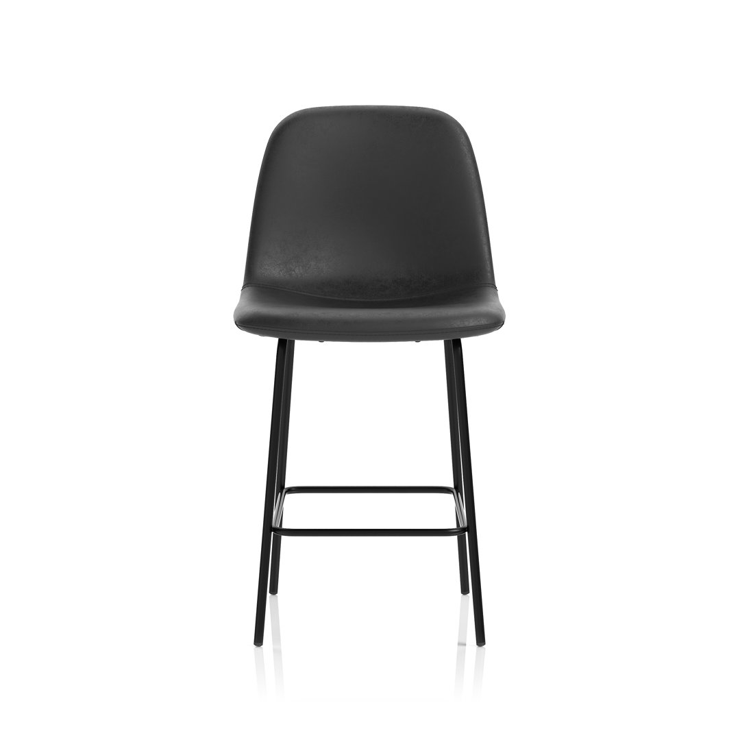 Upholstered Counter Stool with Metal Frame